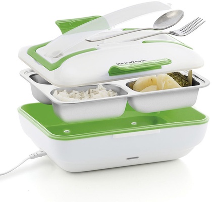 Fiambrera Electrica 50w Blanco / Verde